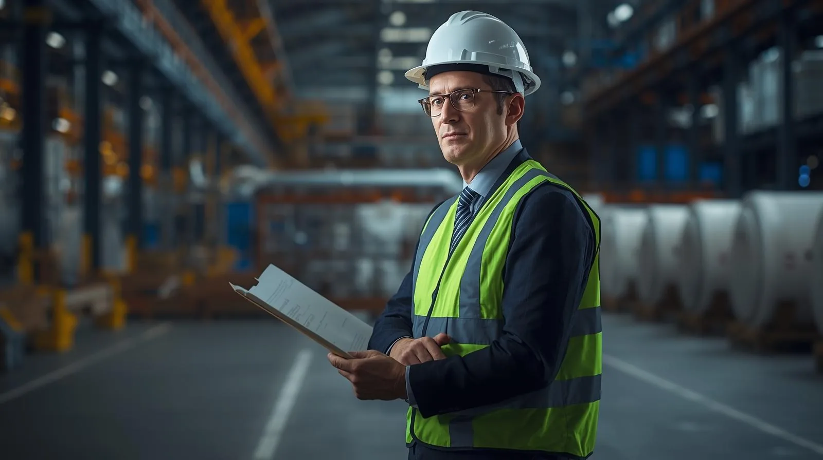 Health and safety manager on site