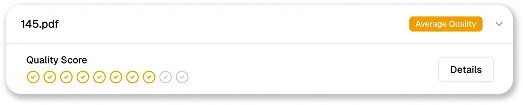 Quality Score Interface